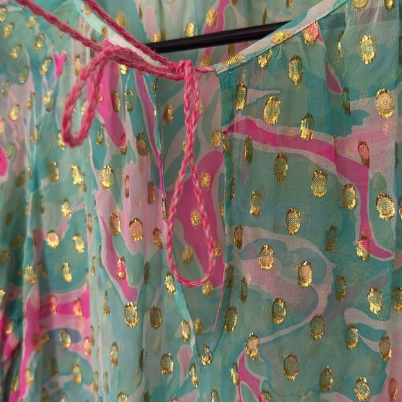 Lilly Pulitzer Tropical Rilla Silk Top - Picture 6 of 8